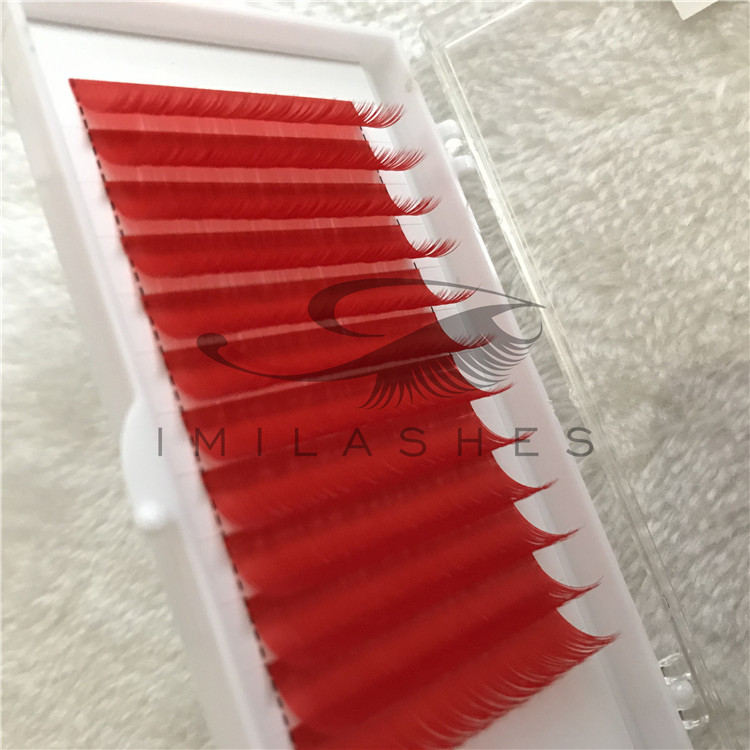 Wholesale colored flat eyelash extensions 